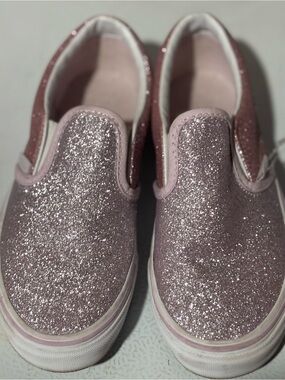 Vans Kids Glitter Slip-On Sneakers - Light Pink
